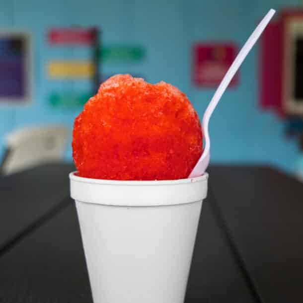 Red snow cone