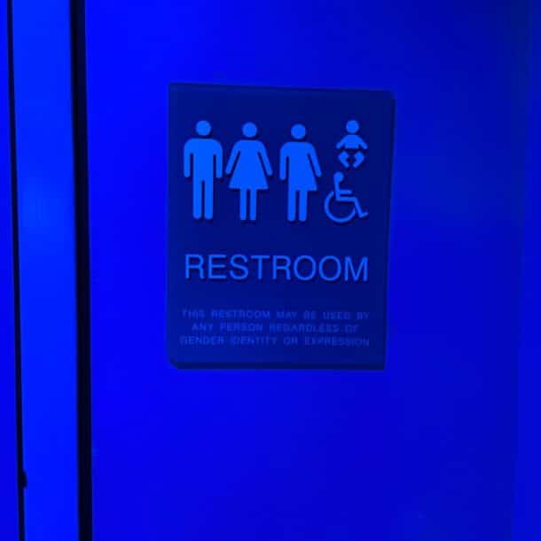 Restroom sign