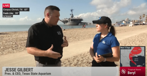 Image of Weather Channel Weekend Recharge – Hurricane Beryl Texas State Aquarium Preparations 
